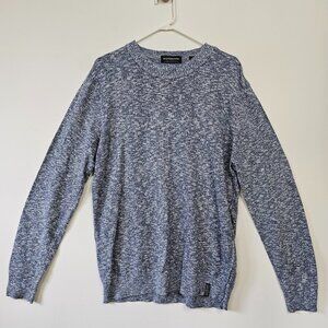 Scotch & Soda Blue Space‑Dye Crewneck Sweater L Lightweight Knit